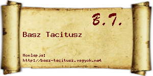 Basz Tacitusz névjegykártya